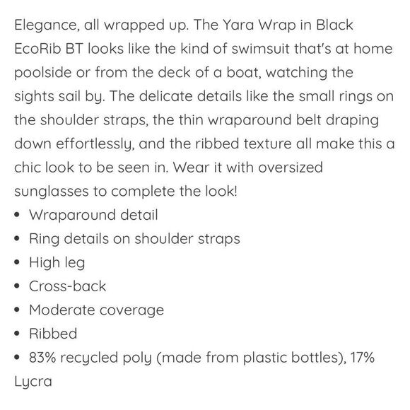 Vitamin A Yara wrap swimsuit size large NWOT - Picture 10 of 11